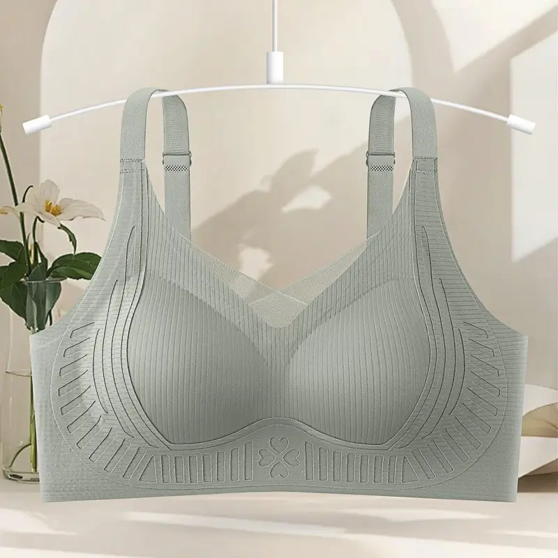 Underwear for Women with Large Busts, Minimizing and Gathering Effect, Thin Style, Wireless, Adjustable, Side Breast Collection, Anti-Sagging, Ultra-Soft Bra