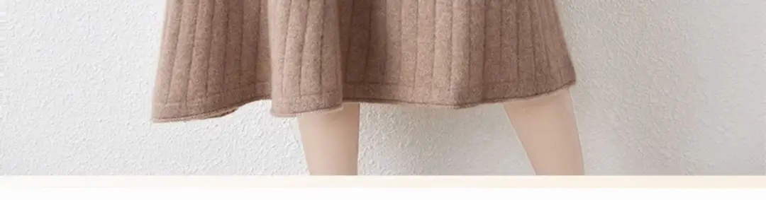 New Autumn and Winter Women's Slim-Fit, Mid-Length, Versatile Base Sweater Dress with a Half-High Collar and Knitted Design — feature 2