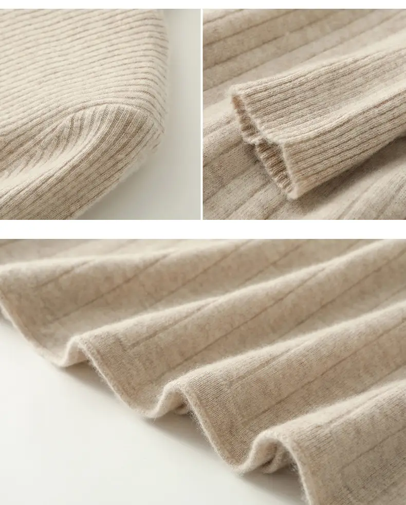 New Autumn and Winter Women's Slim-Fit, Mid-Length, Versatile Base Sweater Dress with a Half-High Collar and Knitted Design — feature 22