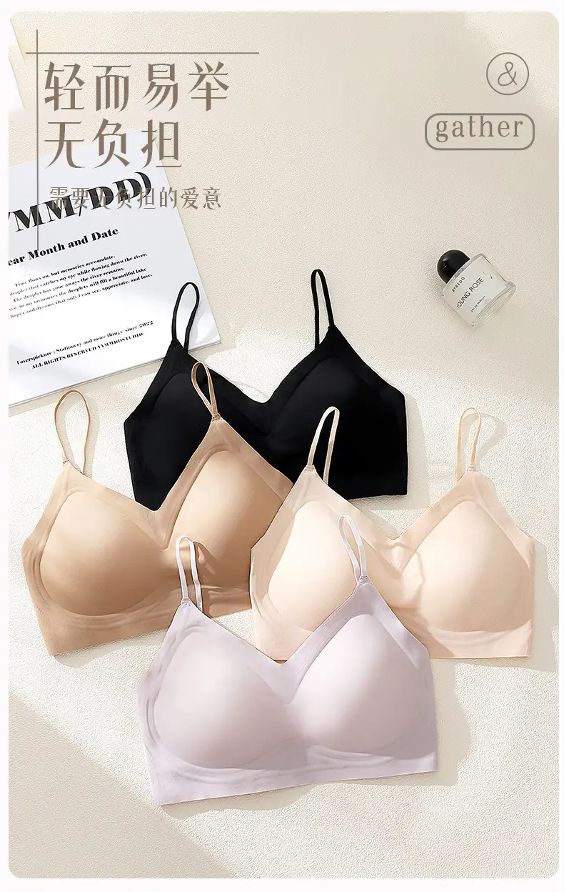 Summer Seamless Foundation-Style Bra for Women with Small Busts, Cross-Back Design, Wireless, Breathable, Enhances Appearance of Fullness — feature 16