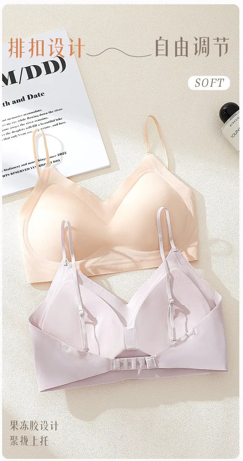 Summer Seamless Foundation-Style Bra for Women with Small Busts, Cross-Back Design, Wireless, Breathable, Enhances Appearance of Fullness — feature 7
