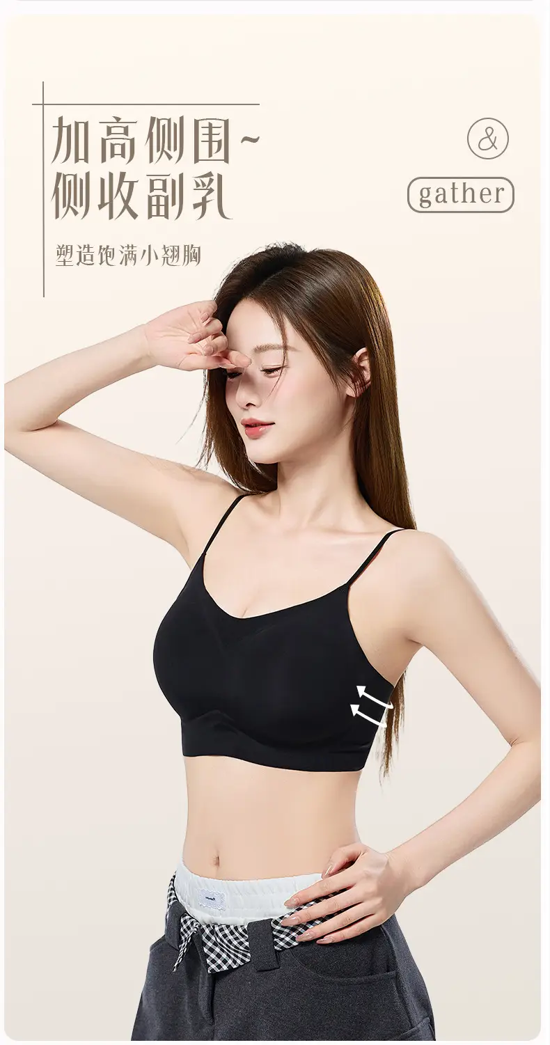 Summer Seamless Foundation-Style Bra for Women with Small Busts, Cross-Back Design, Wireless, Breathable, Enhances Appearance of Fullness — feature 9