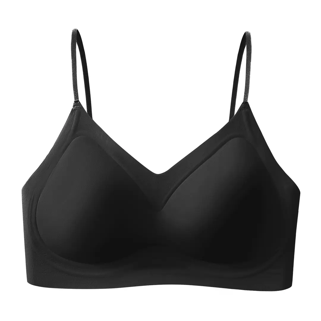 Summer Seamless Foundation-Style Bra for Women with Small Busts, Cross-Back Design, Wireless, Breathable, Enhances Appearance of Fullness