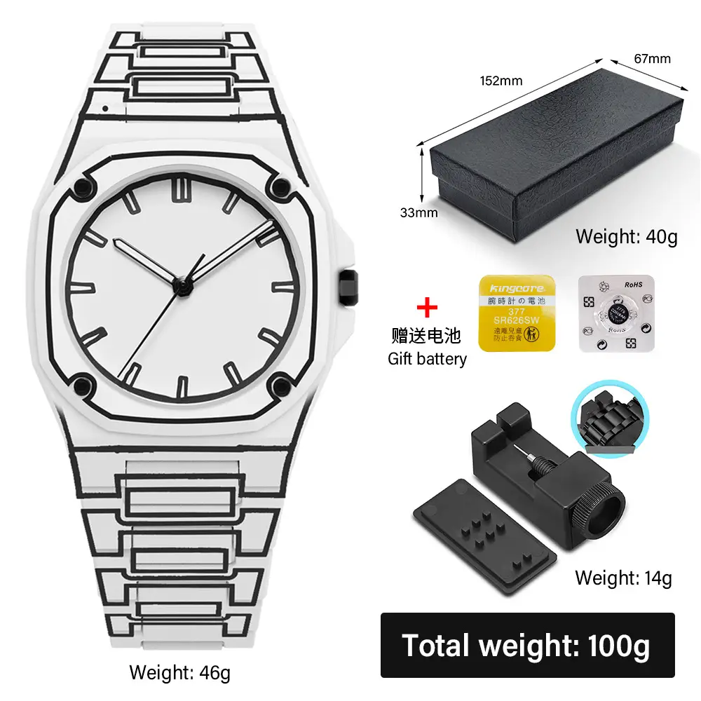 Watches for Men, High-End Waterproof Women's Watches, Popular Plastic Men's Quartz Watches in Southeast Asia and the Middle East