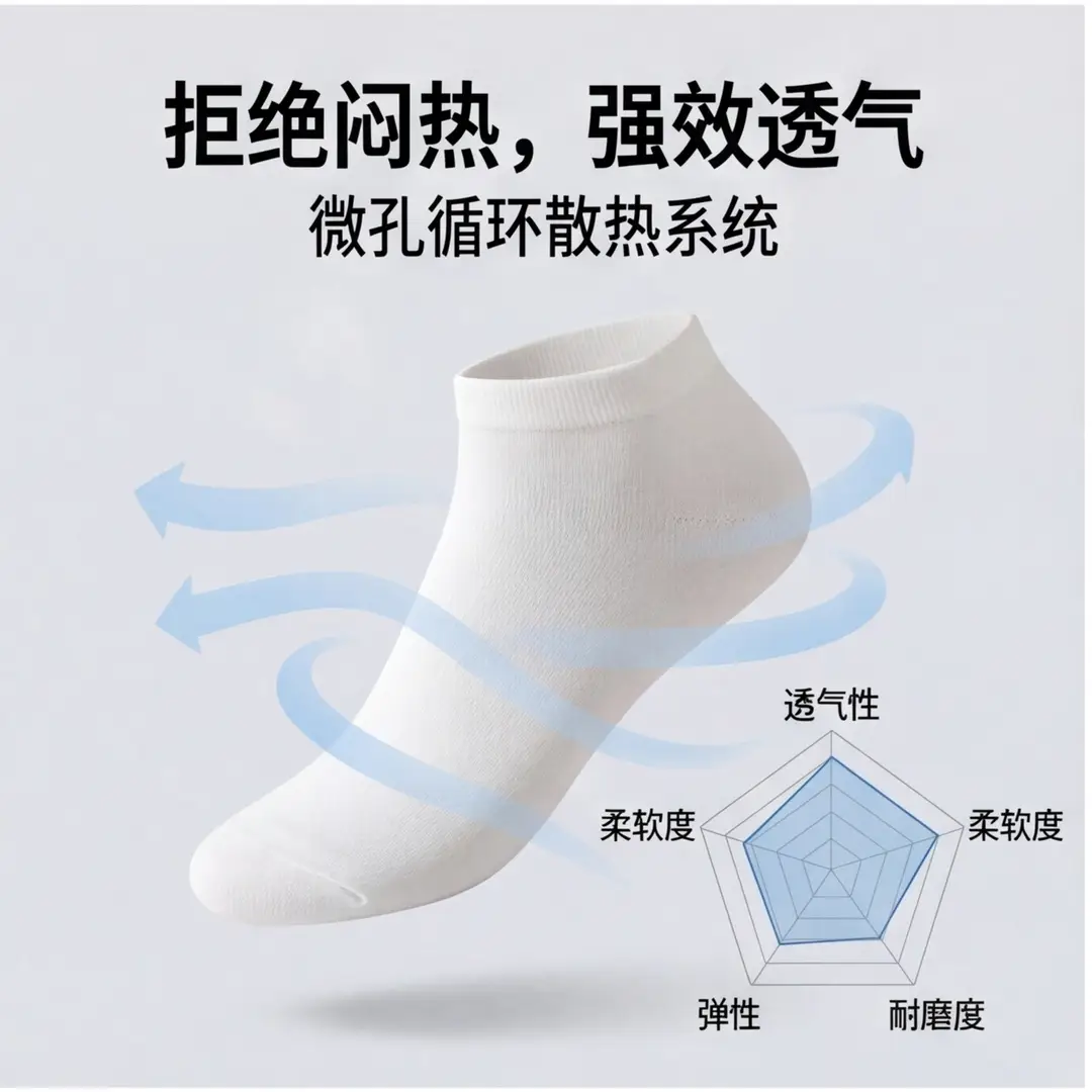 Xinjiang Cotton Socks for Women, Short Socks for Spring and Summer, Thin Pure Cotton, Odor-Resistant, Sweat-Absorbing, Seamless Short Socks for Women, Maternity Socks
