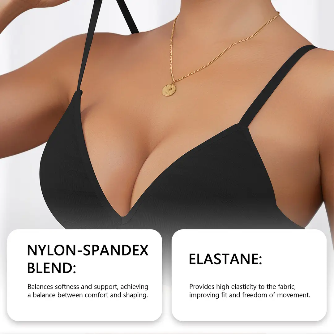 Zeriluna Deep V Zebra Print Fixed Cup Bra, Soft and Comfortable, Provides Balanced Support and Fits the Skin Without Restraint
