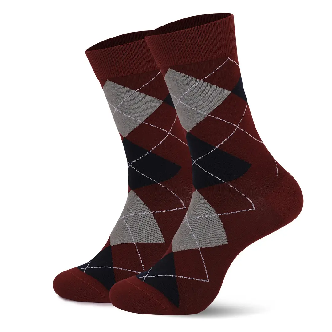 Cross-Border Classic Diamond-Patterned Mid-Calf Socks, Aliexpress Dopamine Colorful Socks, Men's Antibacterial and Deodorant Export Socks Wholesale — feature 10
