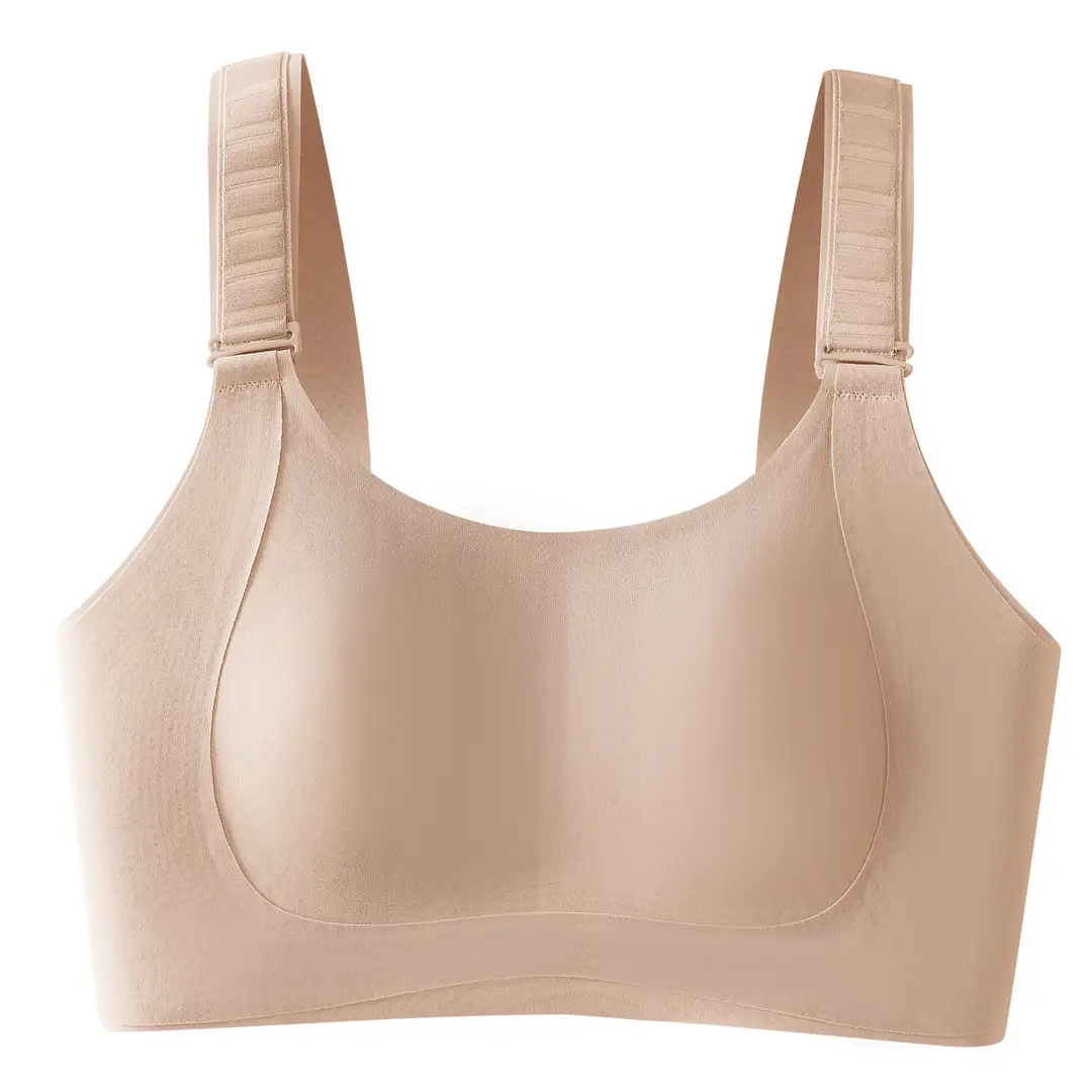 New Style Foundation Skin-Toning and Shaping Bra That Makes Large Breasts Appear Smaller, with Soft Support, Gathers Side Breasts, Adjustable, Seamless Bra