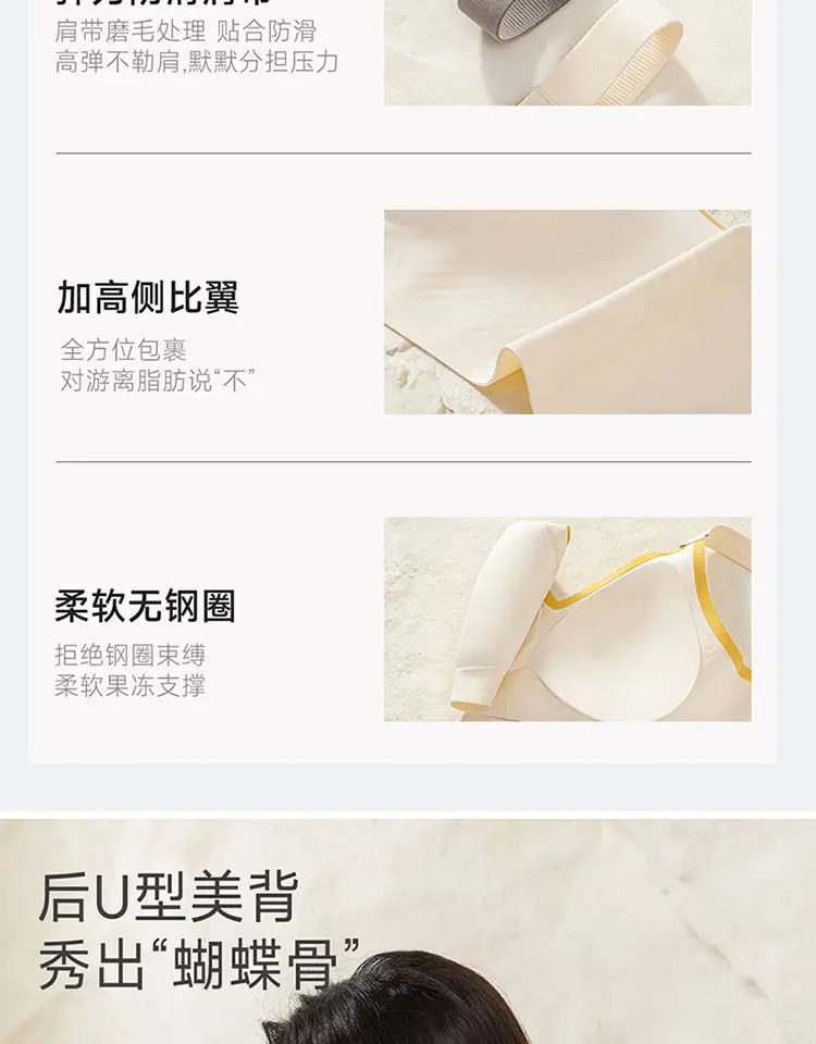 Push-Up and Lift-Up Bra with Side Breast Support, Seamless, Soft Support, Comfortable and Soft, Wireless, Everyday Commuter Underwear Wholesale — feature 13