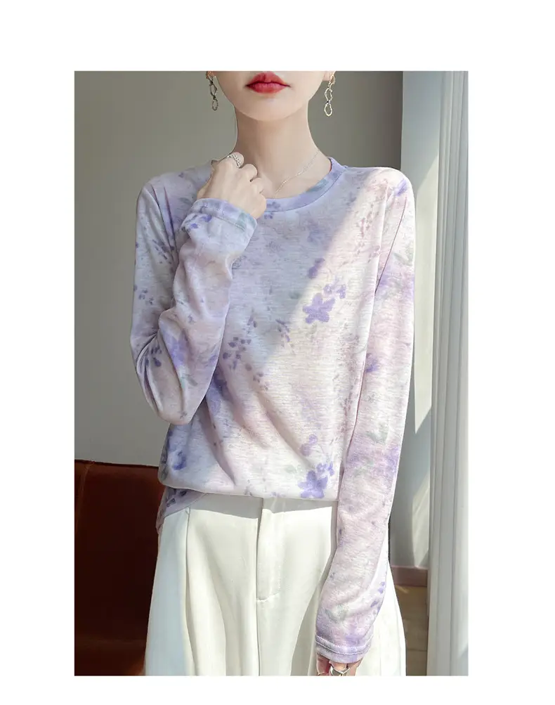 2026 Spring and Summer New Style Long-Sleeved T-Shirt Women's Knitwear, High-End, Stylish, Versatile, Casual Inner Layering Shirt — feature 30