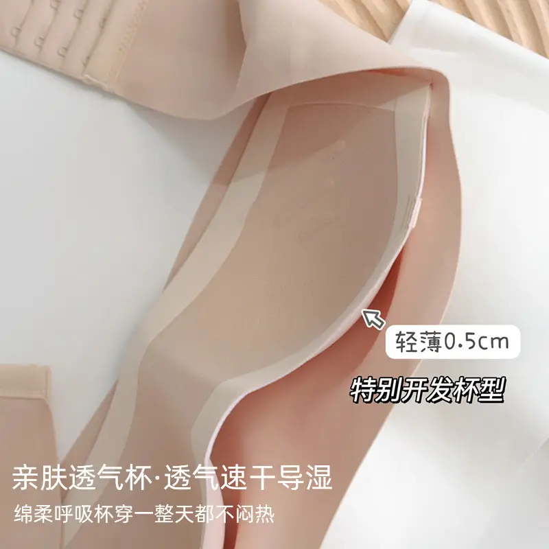 Summer Thin Push-Up Bra for Women with Large Busts, Anti-Slip Bandeau Style, Seamless Bra Without Underwire, Wholesale