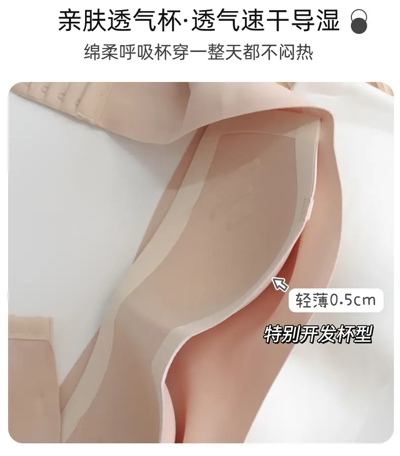 Summer Thin Push-Up Bra for Women with Large Busts, Anti-Slip Bandeau Style, Seamless Bra Without Underwire, Wholesale — feature 4