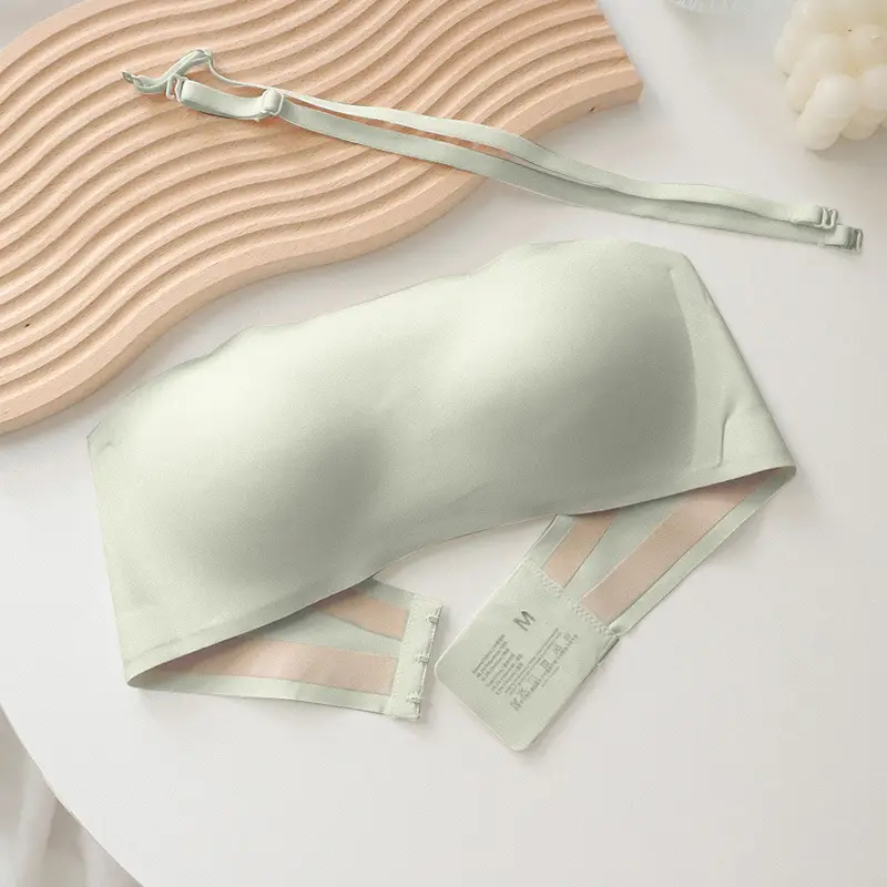 Summer Thin Push-Up Bra for Women with Large Busts, Anti-Slip Bandeau Style, Seamless Bra Without Underwire, Wholesale