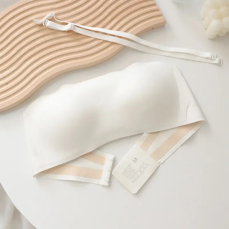Summer Thin Push-Up Bra for Women with Large Busts, Anti-Slip Bandeau Style, Seamless Bra Without Underwire, Wholesale
