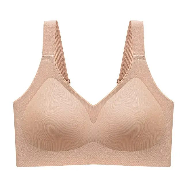 Seamless Push-Up Bra for Everyday Wear, Minimizes Large Busts, Soft Support, Comfortable and Soft, Wireless Bra