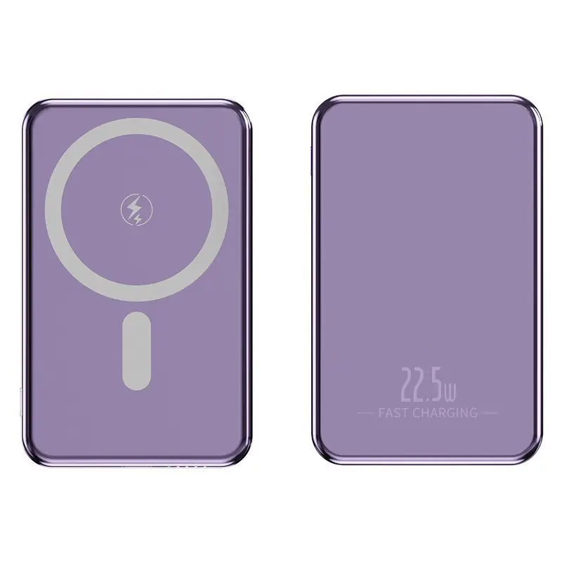 True 15W Ultra-Thin Aluminum Alloy Magnetic Wireless Power Bank Magsafe Wireless Fast Charging Portable Power Bank