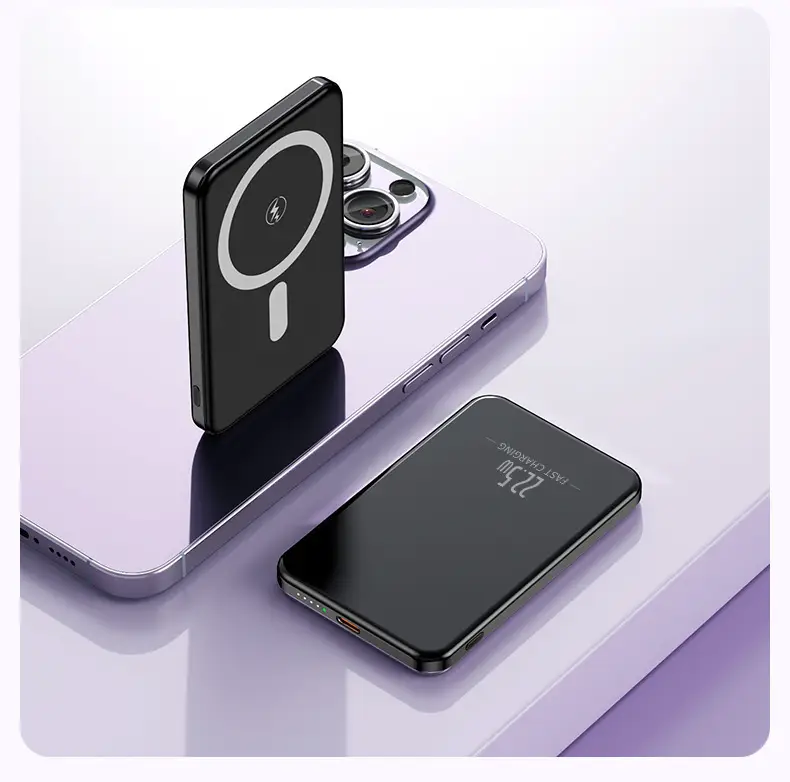 True 15W Ultra-Thin Aluminum Alloy Magnetic Wireless Power Bank Magsafe Wireless Fast Charging Portable Power Bank — feature 24