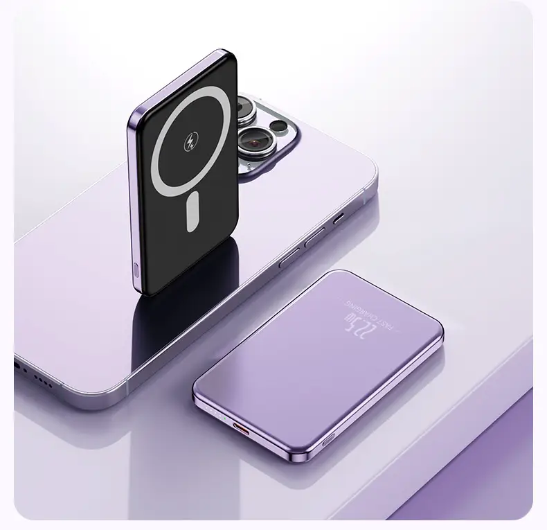 True 15W Ultra-Thin Aluminum Alloy Magnetic Wireless Power Bank Magsafe Wireless Fast Charging Portable Power Bank — feature 25