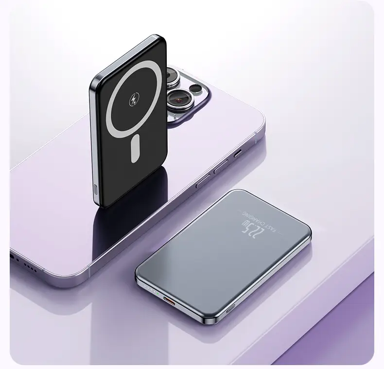 True 15W Ultra-Thin Aluminum Alloy Magnetic Wireless Power Bank Magsafe Wireless Fast Charging Portable Power Bank — feature 26