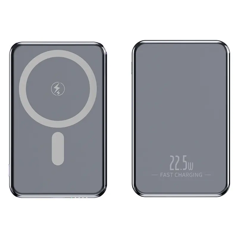 True 15W Ultra-Thin Aluminum Alloy Magnetic Wireless Power Bank Magsafe Wireless Fast Charging Portable Power Bank