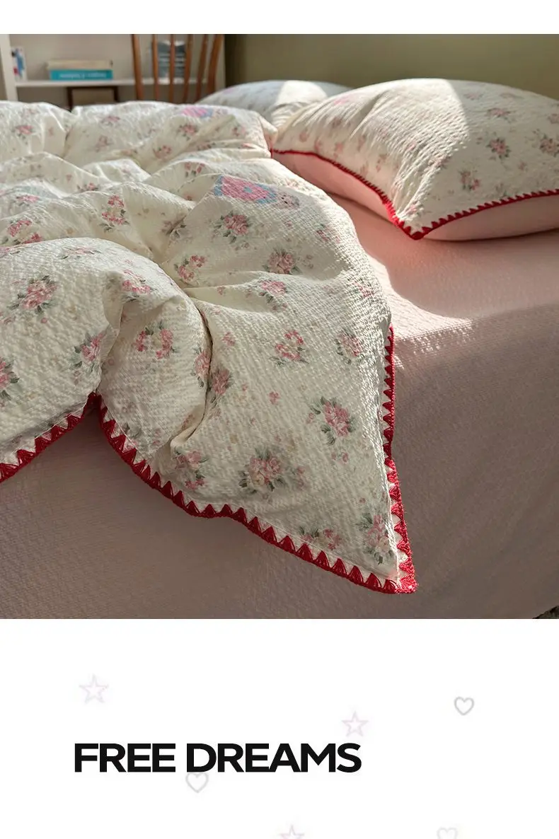 Maternity and Baby-Grade Class a Breathable Four-Piece Set for Sleeping Naked, Pure Cotton Double-Layer Gauze Cloud-Soft Bed Sheet and Duvet Cover, Dormitory Three or Four-Piece Set — feature 3