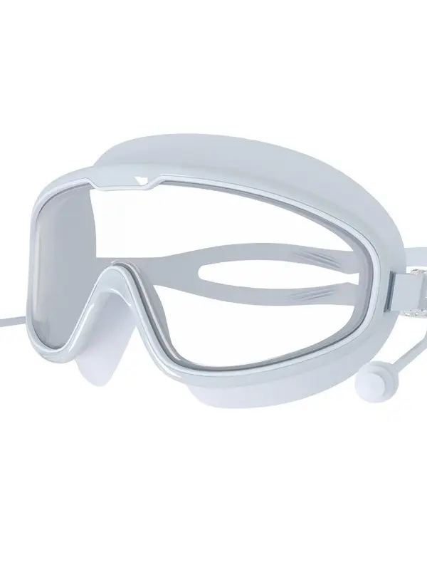 Adult Large-Frame Swimming Goggles Waterproof and Anti-Fog High-Definition Swimming Goggles with Integrated Earplugs Silicone Children's Swimming Goggles Wholesale