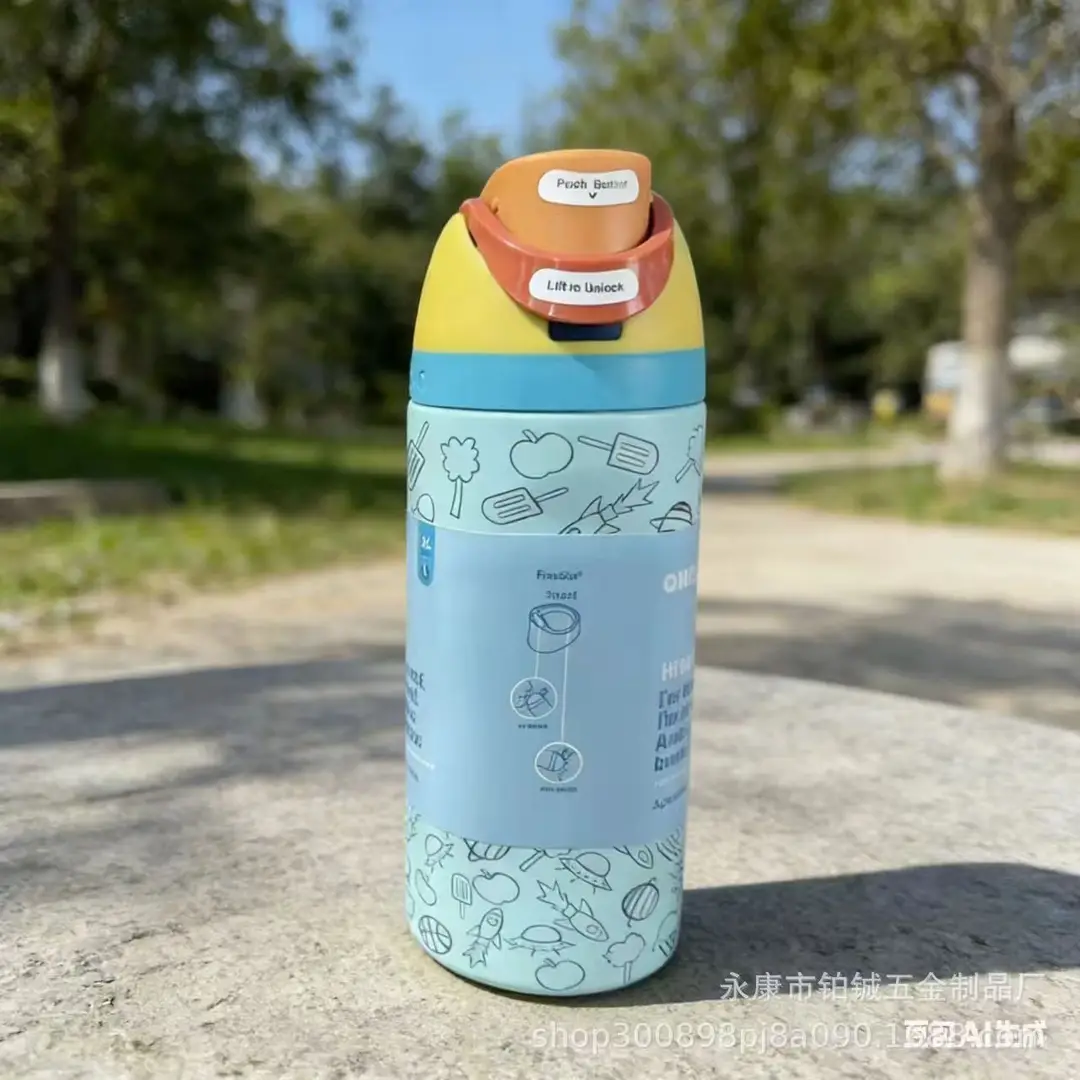 Owala Fruit Cup Outdoor Portable Genuine 304 Stainless Steel Thermos Cup 16 Minecraft Student Portable Bounce Water Bottle — feature 4