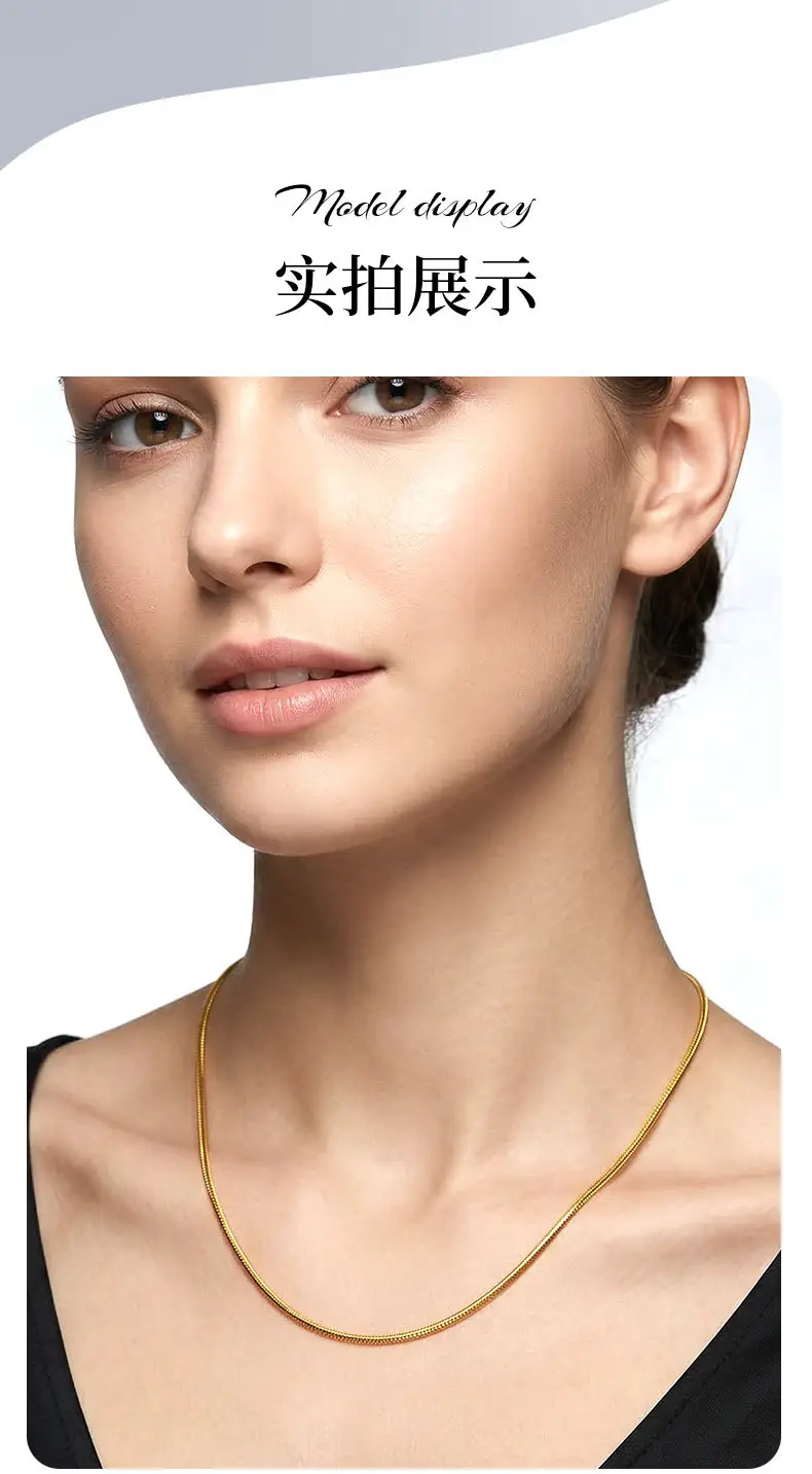 Yiwu Manufacturer Jewelry Stainless Steel Round Snake Accessory Necklace Light Luxury Niche Clavicle Chain Jewelry for Women — feature 11