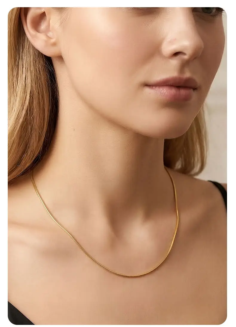 Yiwu Manufacturer Jewelry Stainless Steel Round Snake Accessory Necklace Light Luxury Niche Clavicle Chain Jewelry for Women — feature 12