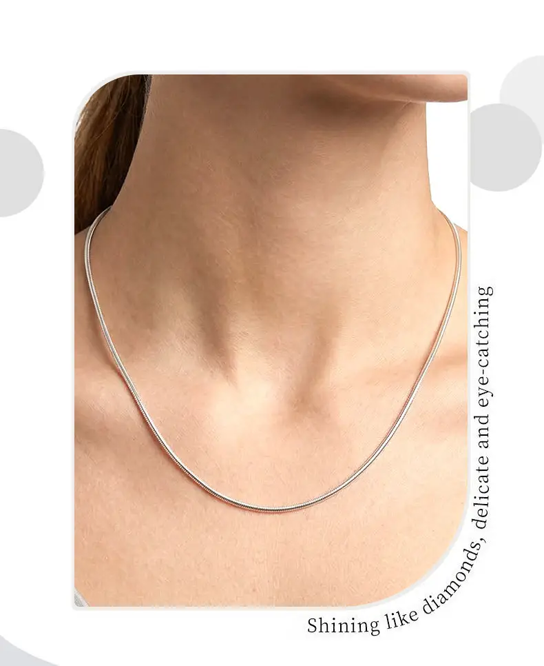 Yiwu Manufacturer Jewelry Stainless Steel Round Snake Accessory Necklace Light Luxury Niche Clavicle Chain Jewelry for Women — feature 4