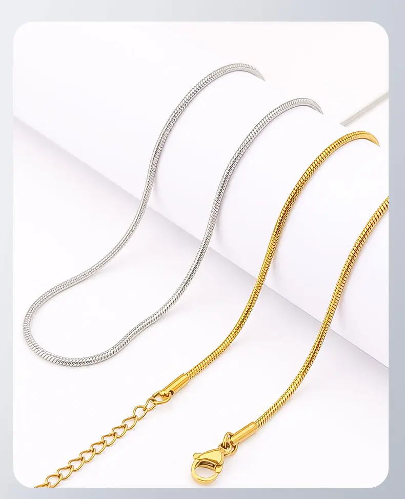 Yiwu Manufacturer Jewelry Stainless Steel Round Snake Accessory Necklace Light Luxury Niche Clavicle Chain Jewelry for Women — feature 7