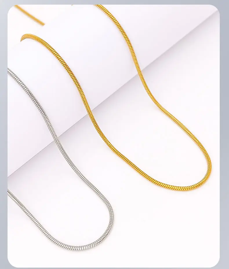 Yiwu Manufacturer Jewelry Stainless Steel Round Snake Accessory Necklace Light Luxury Niche Clavicle Chain Jewelry for Women — feature 8