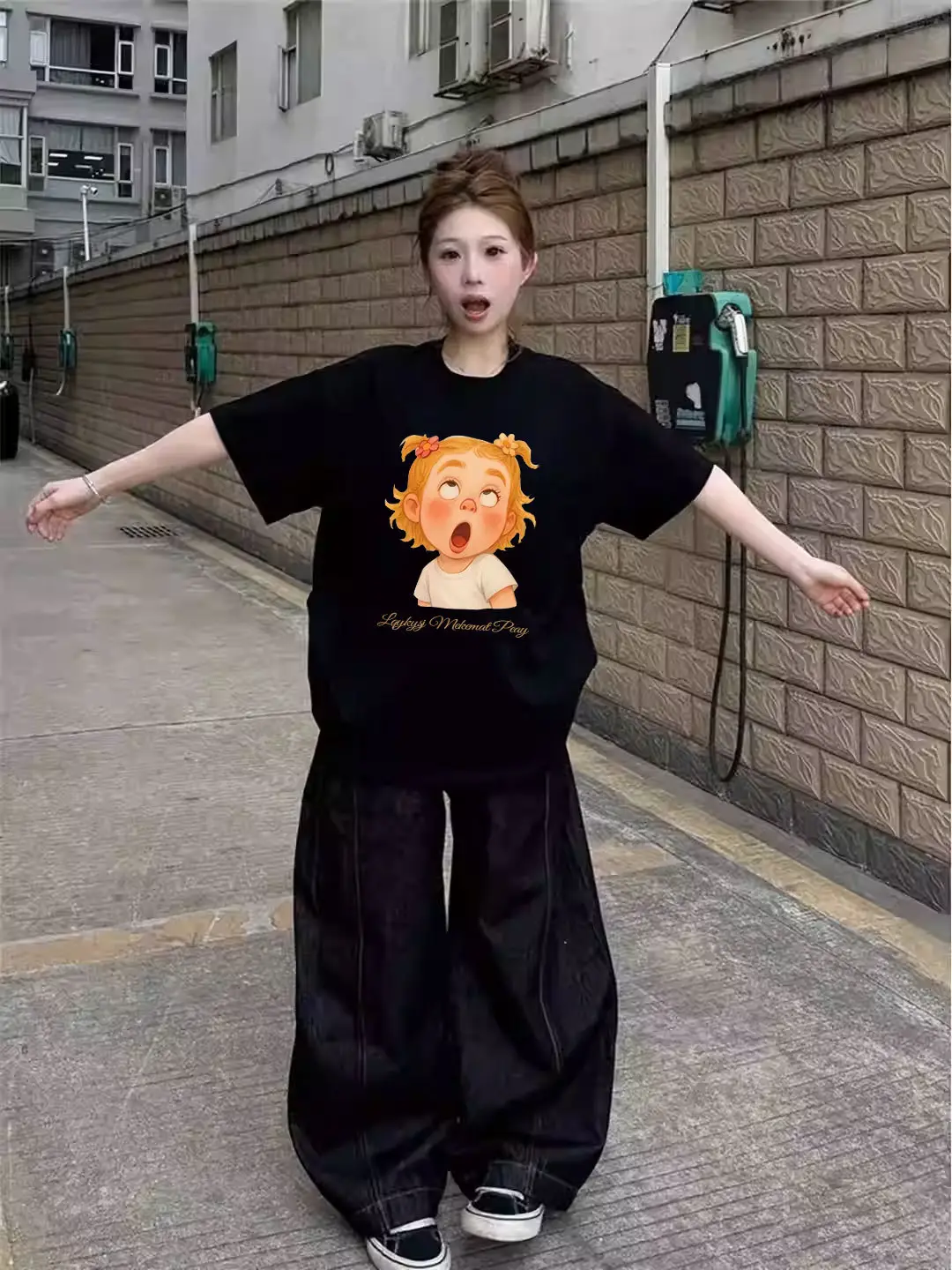 Black Pure Cotton Short-Sleeved T-Shirt for Women, Summer 2026 New Popular Style, Loose Design for Students, Unique and Very Attractive Top — feature 14