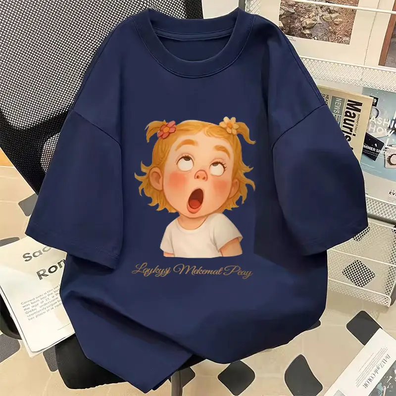 Black Pure Cotton Short-Sleeved T-Shirt for Women, Summer 2026 New Popular Style, Loose Design for Students, Unique and Very Attractive Top — feature 7