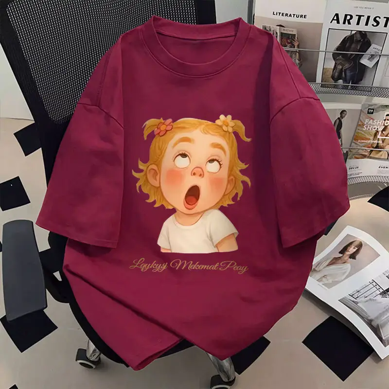 Black Pure Cotton Short-Sleeved T-Shirt for Women, Summer 2026 New Popular Style, Loose Design for Students, Unique and Very Attractive Top
