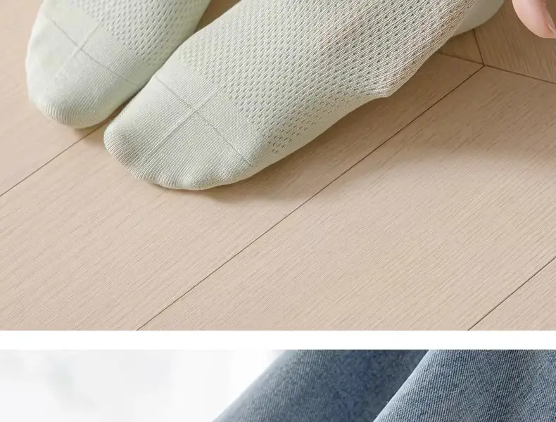 Pure Cotton Short Socks for Women, Summer Low-Cut Socks, Thin Anti-Odor Sports Short Socks, Mesh Breathable White No-Show Socks, Seamless — feature 20
