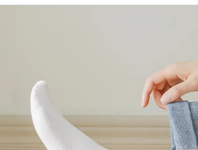 Pure Cotton Short Socks for Women, Summer Low-Cut Socks, Thin Anti-Odor Sports Short Socks, Mesh Breathable White No-Show Socks, Seamless — feature 23