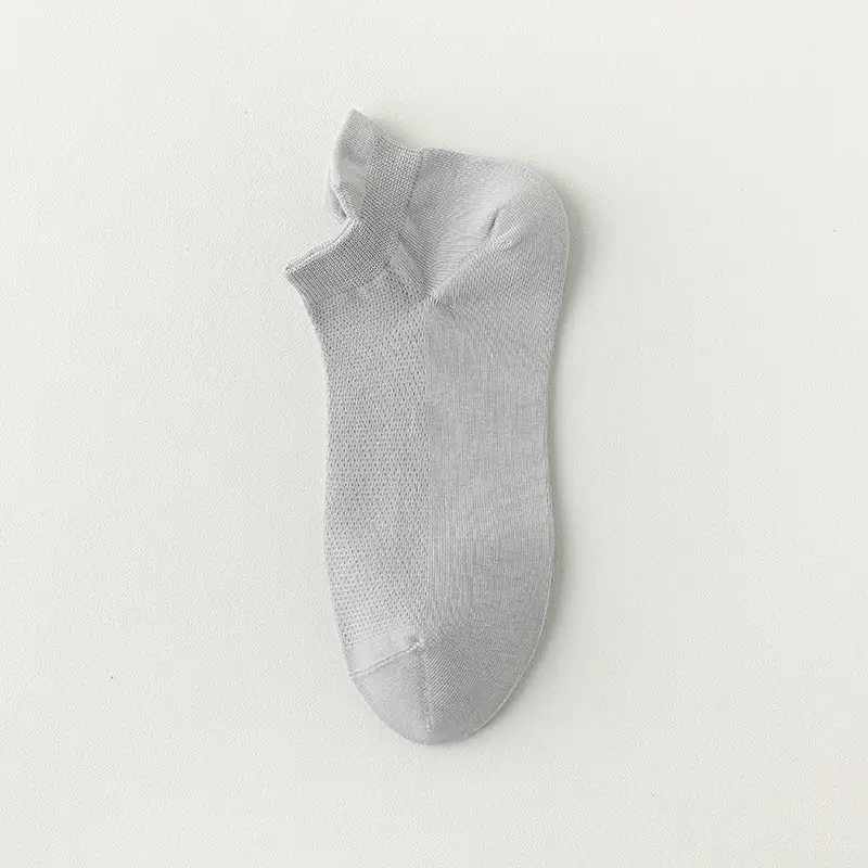 Pure Cotton Short Socks for Women, Summer Low-Cut Socks, Thin Anti-Odor Sports Short Socks, Mesh Breathable White No-Show Socks, Seamless