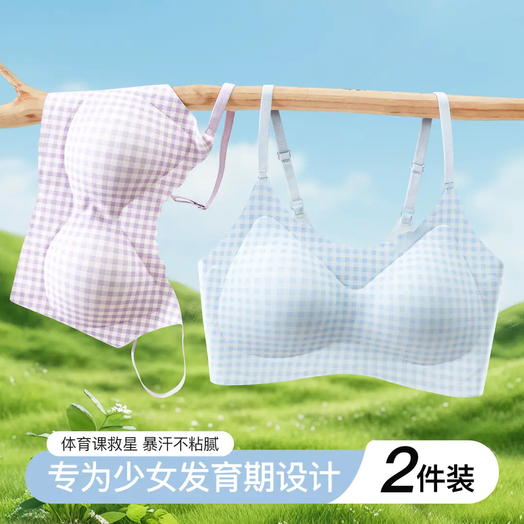 Three-Stage Puberty Girls' Underwear, Junior High School and High School Student Bras, Girls' Vests for Teenagers