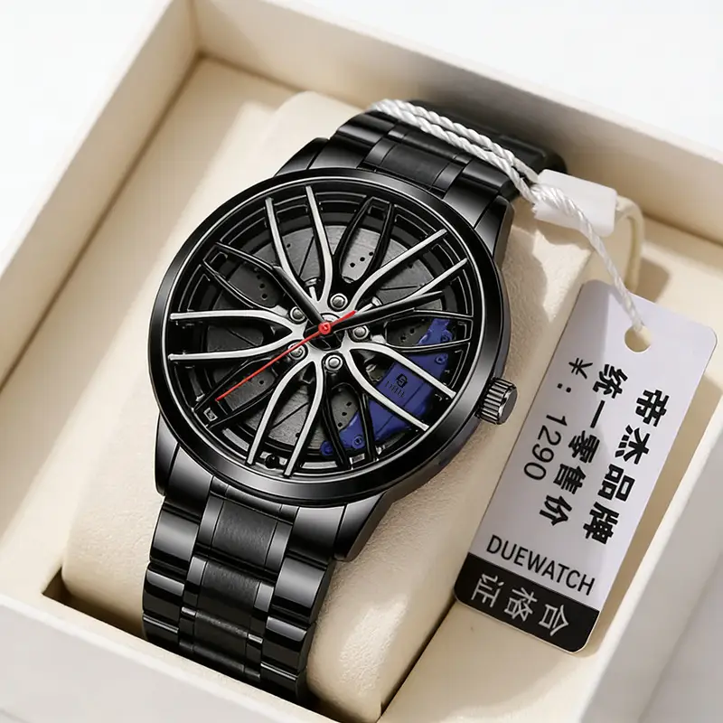 Quartz Wristwatch Genuine Brand Automatic Movement Watch for Men and Students Korean Version Sports Car Tire Waterproof Non-Mechanical