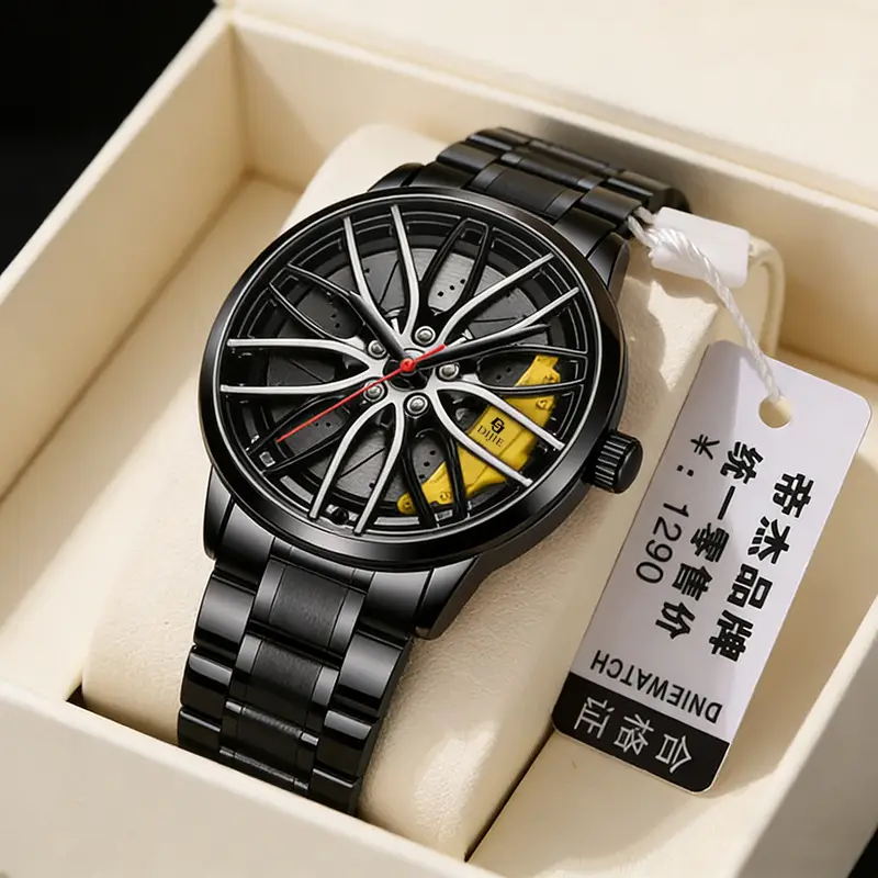 Quartz Wristwatch Genuine Brand Automatic Movement Watch for Men and Students Korean Version Sports Car Tire Waterproof Non-Mechanical — feature 5