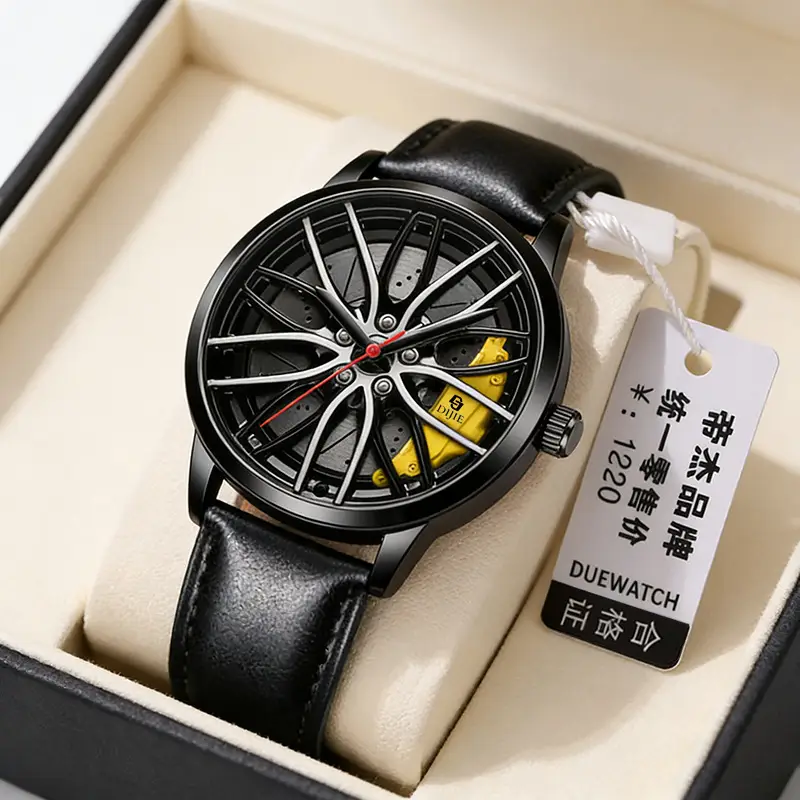 Quartz Wristwatch Genuine Brand Automatic Movement Watch for Men and Students Korean Version Sports Car Tire Waterproof Non-Mechanical