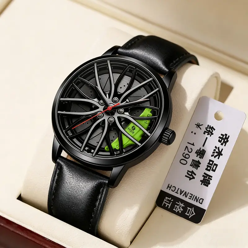 Quartz Wristwatch Genuine Brand Automatic Movement Watch for Men and Students Korean Version Sports Car Tire Waterproof Non-Mechanical