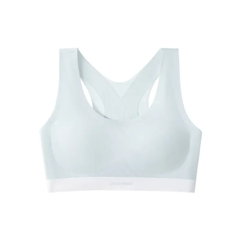 Junior High School Girls' Sports Bra with Fixed Cups and Shock-Proof Vest for Adolescent Girls in Their Developmental Period, 15-Year-Old Student Bra