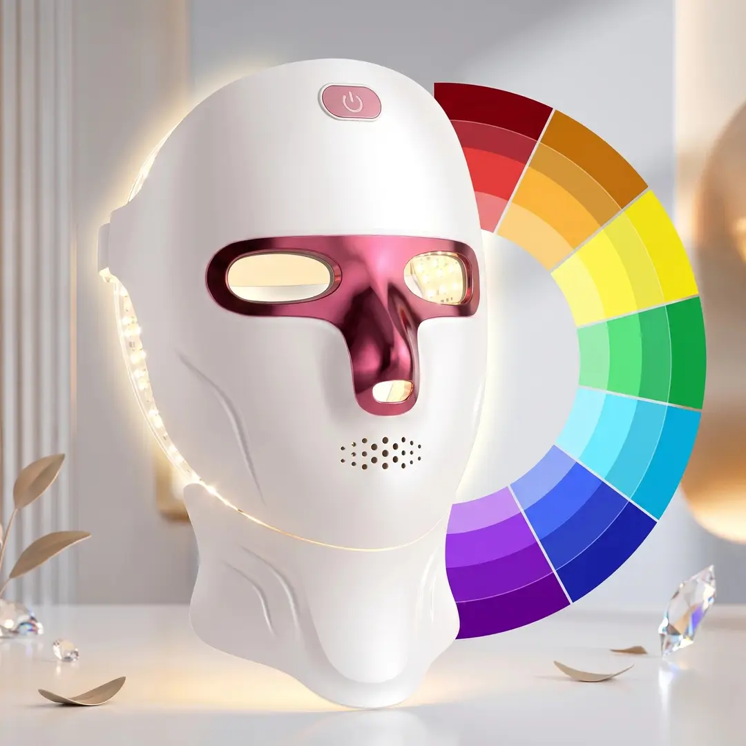Home-Use Photon Skin Rejuvenation Beauty Machine, Silicone Colored Light Mask, Led Spectrum Red Light Beauty Device