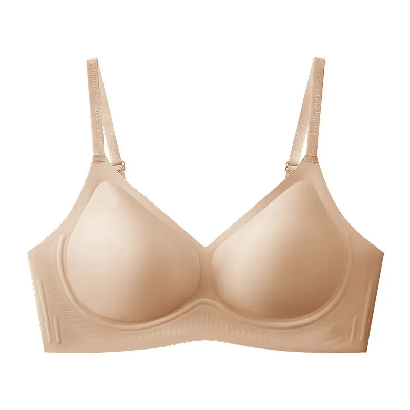 Seamless Adhesive Bra with Jelly Strips, Soft Support, Side Breast Gathering, Fixed Cups, Wireless, Ultra-Soft and Thin Bra
