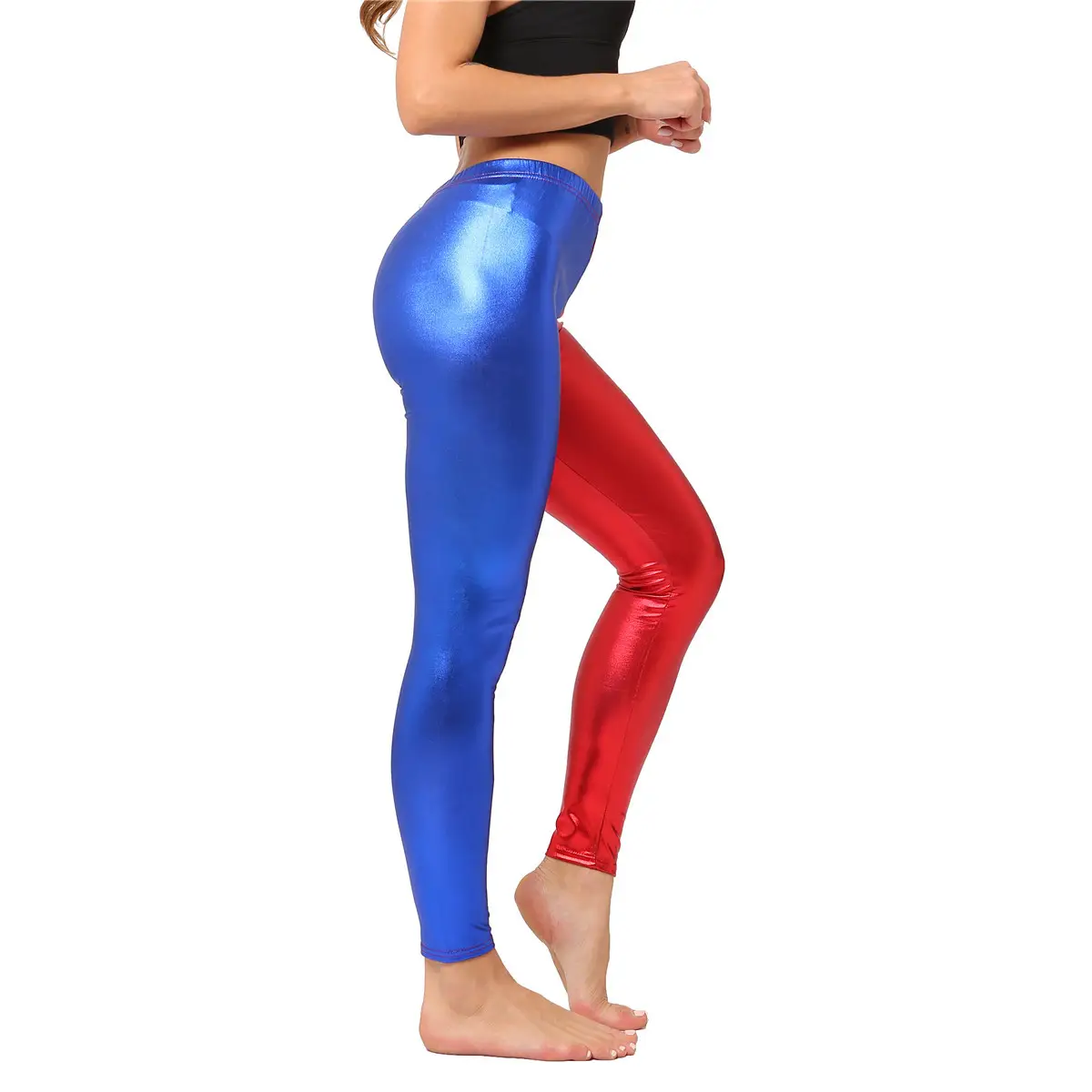 Black Leather Slimming Leggings Multi-Size Nightclub Style - Image 30