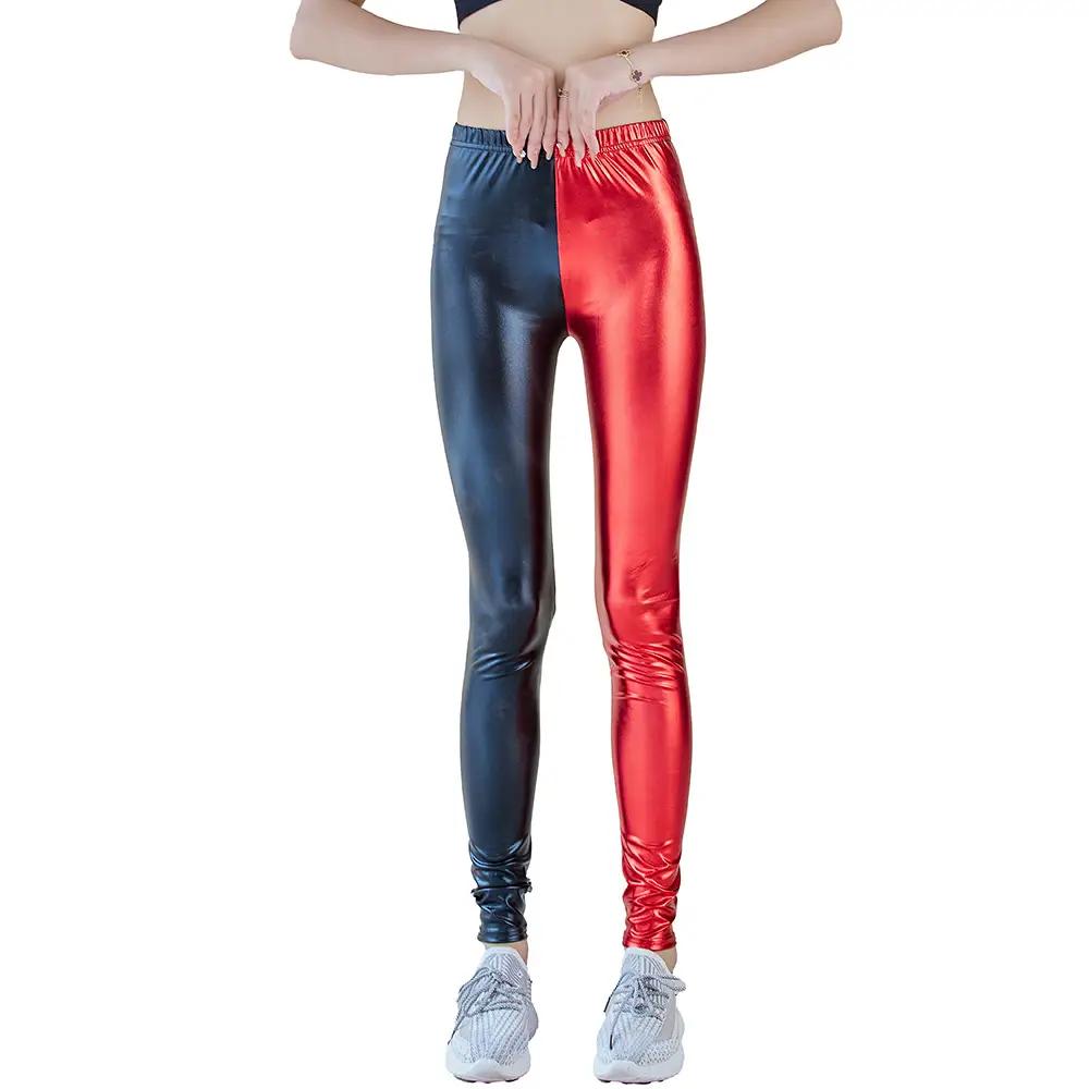 Black Leather Slimming Leggings Multi-Size Nightclub Style - Image 16