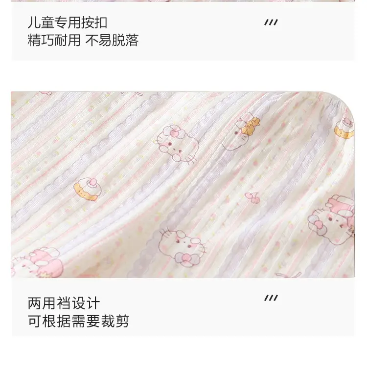 Baby Pajamas, Pure Cotton, Thin Style, Children's Home Wear, Summer Boys' and Girls' Three-Quarter Sleeve Air-Conditioning Clothing, High-Waisted Two-Piece Set — feature 18