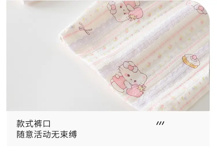 Baby Pajamas, Pure Cotton, Thin Style, Children's Home Wear, Summer Boys' and Girls' Three-Quarter Sleeve Air-Conditioning Clothing, High-Waisted Two-Piece Set — feature 19
